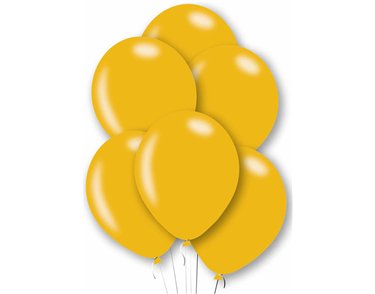 10PK 27cm PEARL GOLD METALLIC BALLOONS
