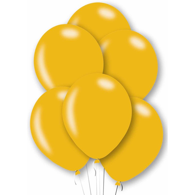 10PK 27cm PEARL GOLD METALLIC BALLOONS