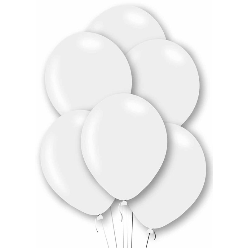 10PK 27cm PEARL WHITE BALLOONS