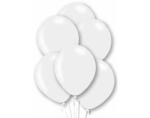 10PK 27cm PEARL WHITE BALLOONS