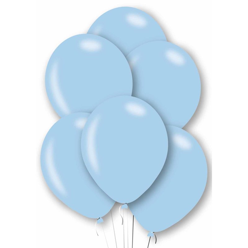10PK 27cm PEARL BLUE BALLOONS