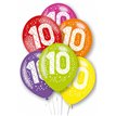 6PK 27cm AGE 10 BALLOONS