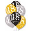 6PK 27cm AGE 18 BALLOONS