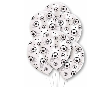 6PK 27cm FOOTBALL BALLOONS