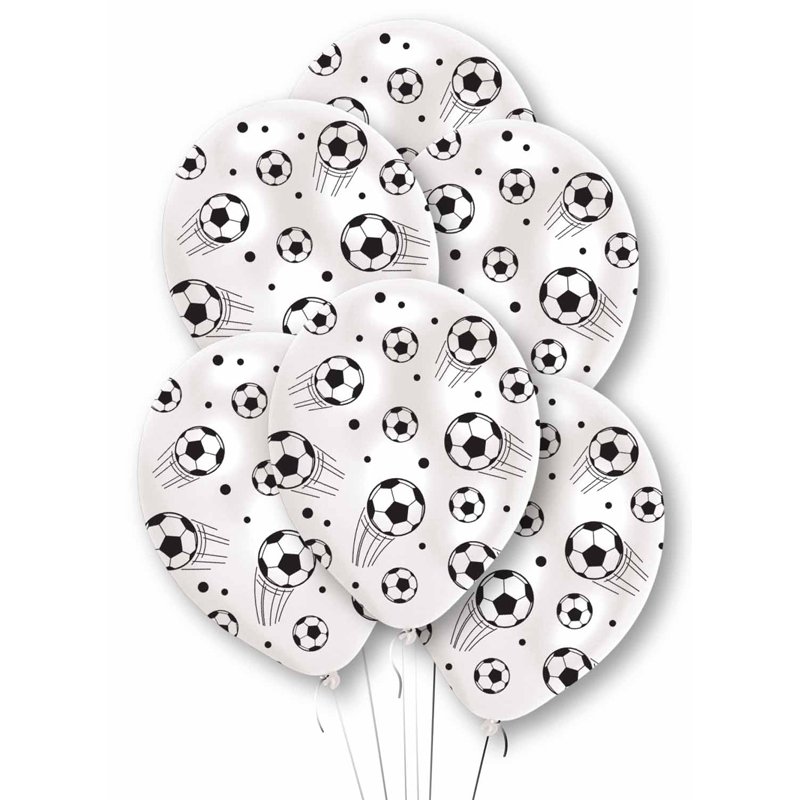 6PK 27cm FOOTBALL BALLOONS