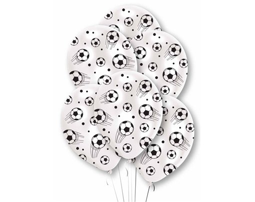 6PK 27cm FOOTBALL BALLOONS