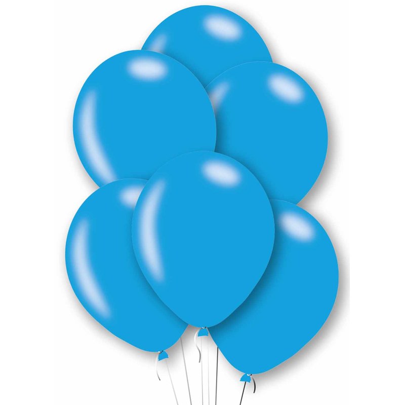10PK 27cm METALLIC BLUE BALLOONS