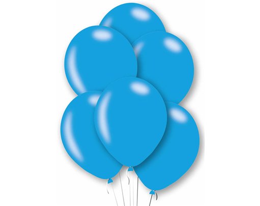 10PK 27cm METALLIC BLUE BALLOONS