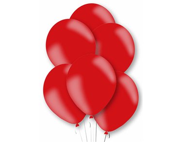 10PK 27cm RED BALLOONS