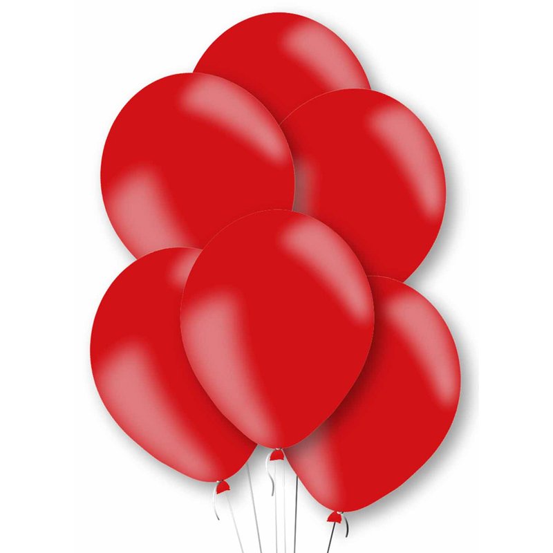 10PK 27cm RED BALLOONS