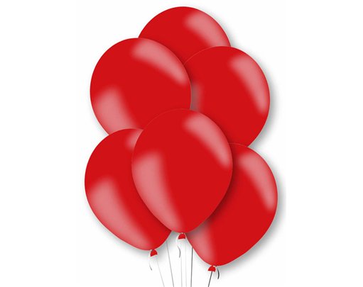 10PK 27cm RED BALLOONS