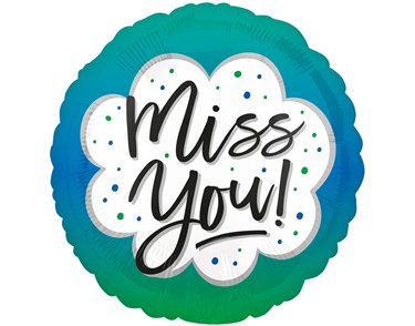 18in MISS YOU OMBRE FOIL BALLOON