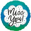 18in MISS YOU OMBRE FOIL BALLOON