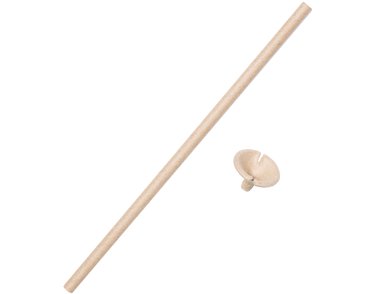 BROWN PAPER BALLOON STICK & CUP 100S