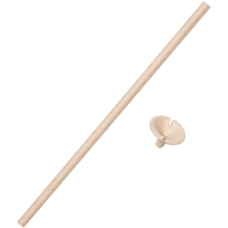 BROWN PAPER BALLOON STICK & CUP 100S