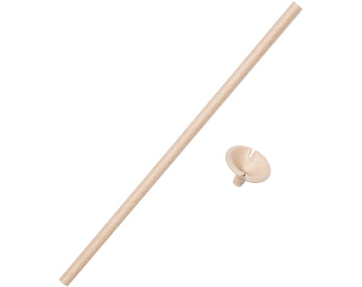 BROWN PAPER BALLOON STICK & CUP 100S