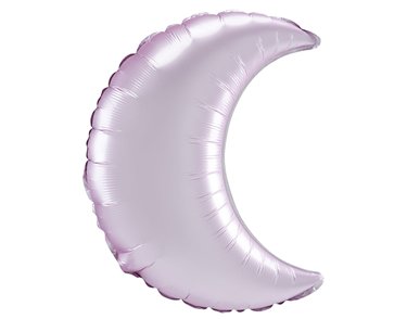 17in PASTEL PINK SATIN CRESCENT FOIL BALLOON 5S