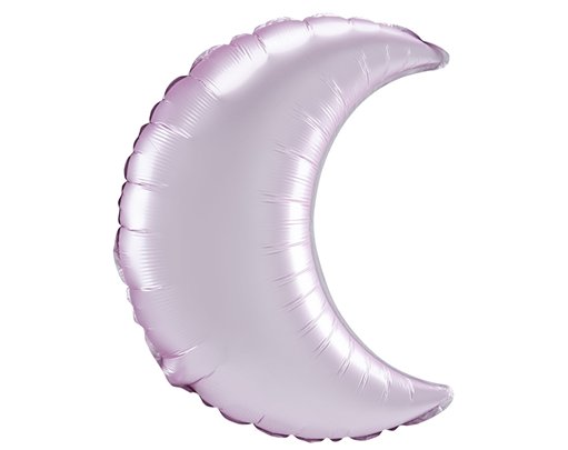 17in PASTEL PINK SATIN CRESCENT FOIL BALLOON 5S