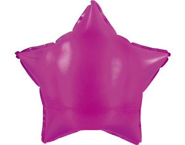 21in FUSCHIA METALIC STAR FOIL BALLOON
