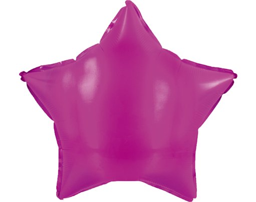 21in FUSCHIA METALIC STAR FOIL BALLOON