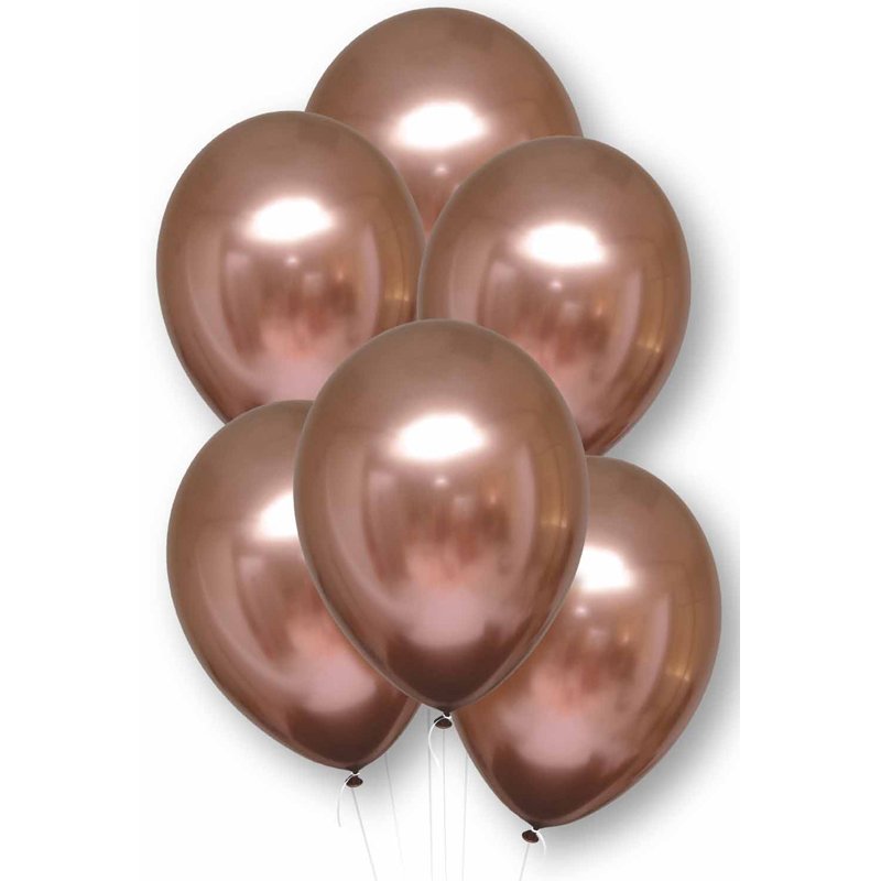 6PK 11in ROSE COPPER SATIN LUXE LATEX BALLOONS