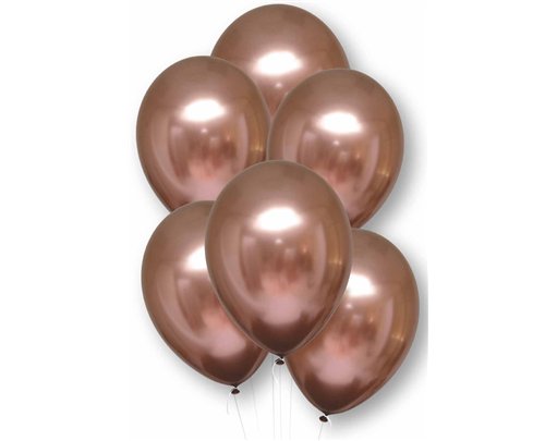 6PK 11in ROSE COPPER SATIN LUXE LATEX BALLOONS