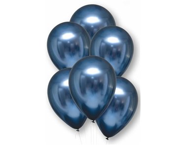 6PK 11in AZURE SATIN LUXE LATEX BALLOONS