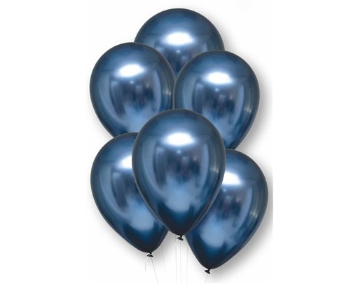 6PK 11in AZURE SATIN LUXE LATEX BALLOONS