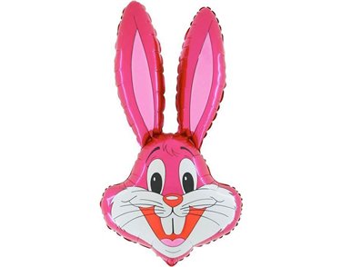 36IN PINK RABBIT SHAPED FOIL BALLOON