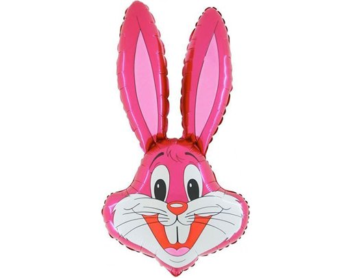 36IN PINK RABBIT SHAPED FOIL BALLOON