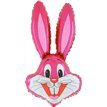 36IN PINK RABBIT SHAPED FOIL BALLOON