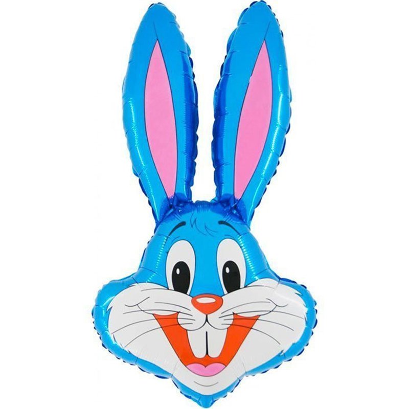 36IN BLUE RABBIT SHAPED FOIL BALLOON