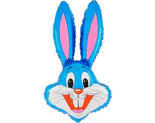 36IN BLUE RABBIT SHAPED FOIL BALLOON