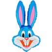 36IN BLUE RABBIT SHAPED FOIL BALLOON