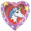 18IN UNICORN HEAD HEART SHAPED FOIL BALLOON
