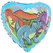 18IN DINO GANG HEART SHAPED FOIL BALLOON
