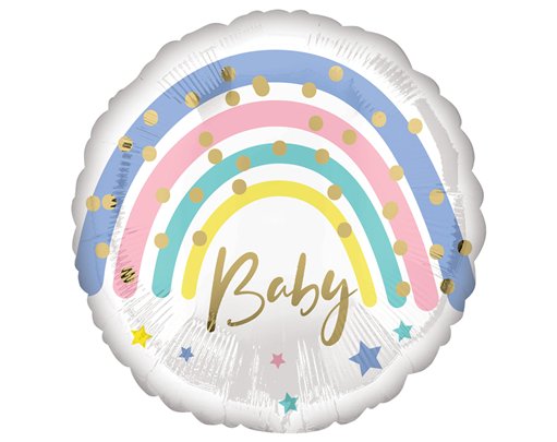 18in PASTEL RAINBOW BABY FOIL BALLOON