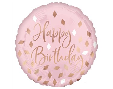 18in BLUSH BIRTHDAY FOIL BALLOON
