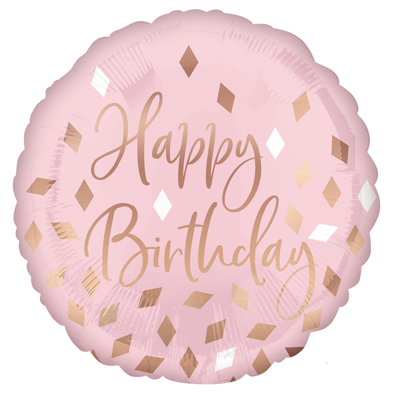 18in BLUSH BIRTHDAY FOIL BALLOON