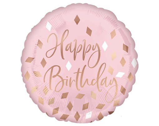 18in BLUSH BIRTHDAY FOIL BALLOON