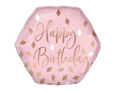 BLUSH BIRTHDAY SUPERSHAPE FOIL BALLOON