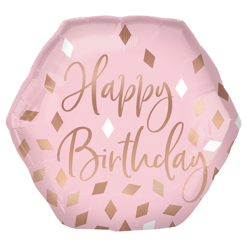 BLUSH BIRTHDAY SUPERSHAPE FOIL BALLOON