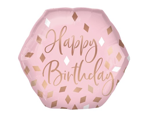 BLUSH BIRTHDAY SUPERSHAPE FOIL BALLOON