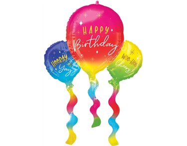 BIRTHDAY FUN BALLOONS SUPERSHAPE FOIL BALLOON