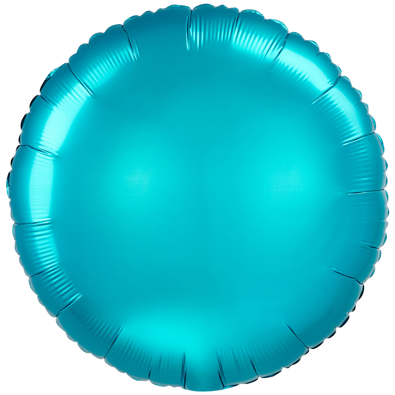18in SATIN AQUA CIRCLE FOIL BALLOON