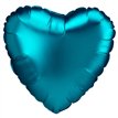 18in SATIN AQUA HEART FOIL BALLOON