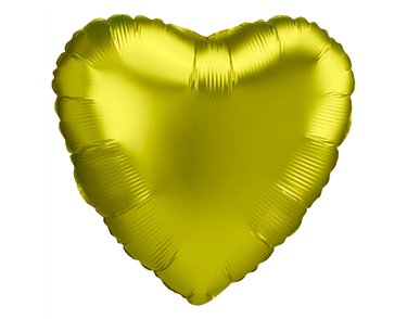 18in SATIN LEMON HEART FOIL BALLOON
