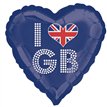 18in I LOVE GB FOIL BALLOON
