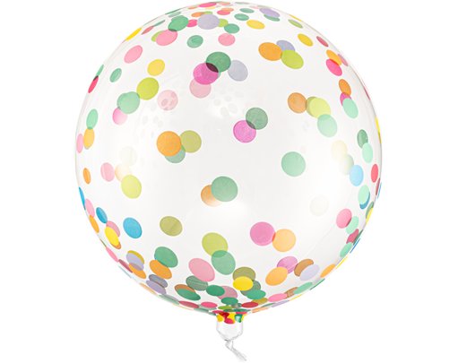 40cm CLEAR BALLOON WITH DOTS