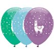 6PK 12in LLAMA PARTY LATEX BALLOONS